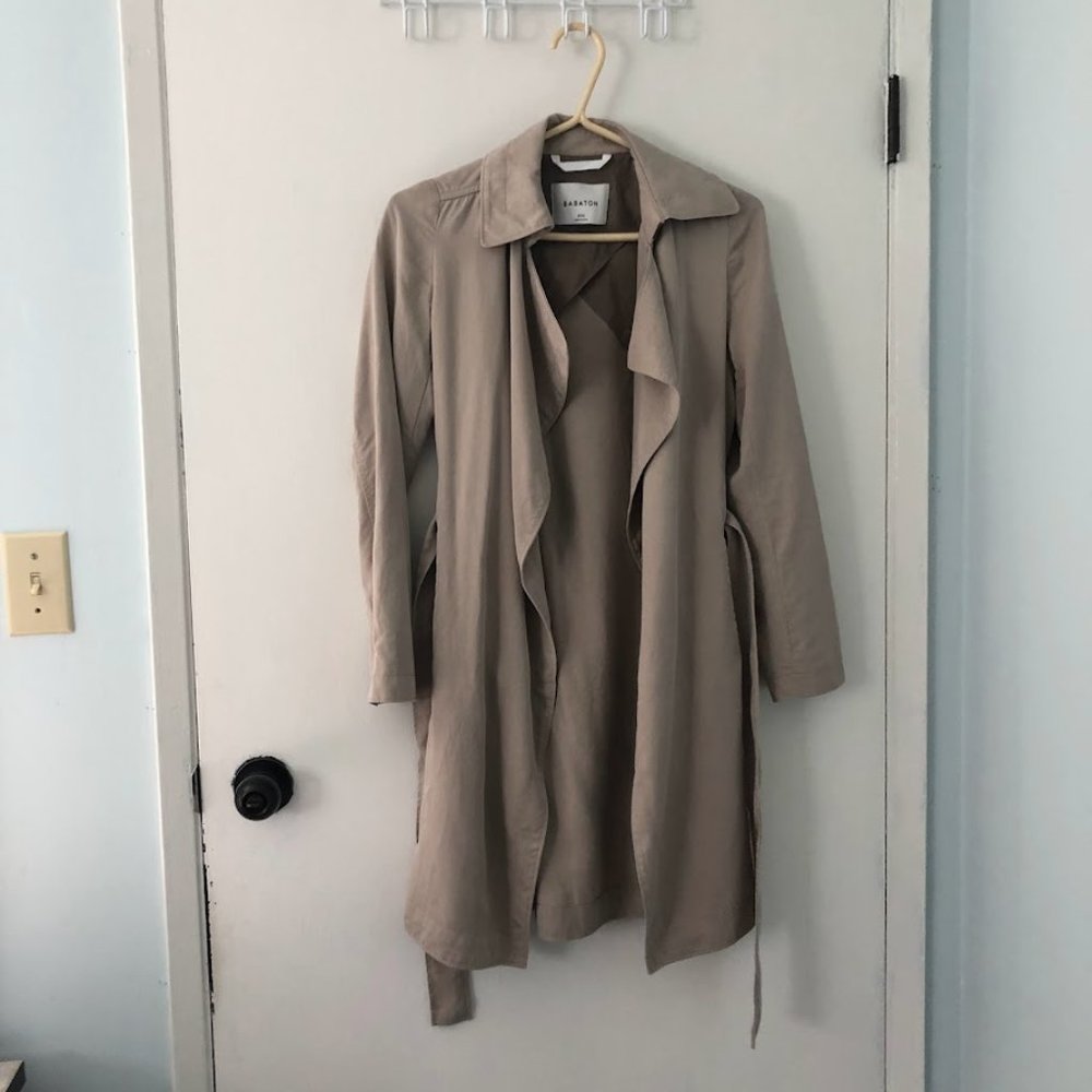 Aritzia Babaton Maximo Trench in Modern Taupe XXS